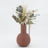Terracotta metal vase