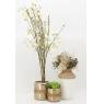 White lacquered metal vase