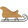 Pine wood and metal sled