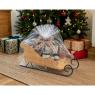 Pine wood and metal sled