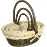 Grey willow baskets with handle
