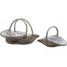 Grey willow baskets with handle