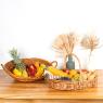 Fruit basket in natural rattan