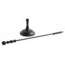 Black metal fireplace poker