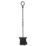 Wrought iron fireplace brush