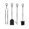 Wrought iron fireplace tools