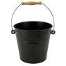 Ash bucket with shovel and broom