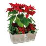 Patinated metal rectangular basket