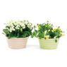 Round lacquered metal basket