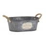 Patinated ovale metal basket