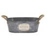 Patinated ovale metal basket