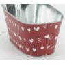 Metal ovale floral containers - Hearts