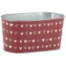 Metal ovale floral containers - Hearts