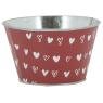 Metal round floral containers - Hearts