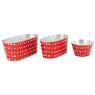 Metal round floral containers - Hearts