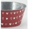 Metal round floral containers - Hearts