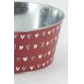 Metal round floral containers - Hearts