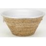 Natural rattan bucket with aluminium liner 