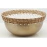 Baskets in metal and rattan