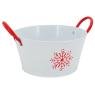 Round basket in metal