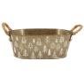 Oval metal basket 