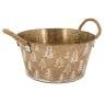 Round basket in metal