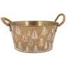 Round basket in metal