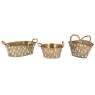 Round basket in metal