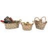 Round basket in metal