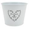 Cache-pot en métal laqué Bonheur