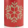 Stained red metal flower pot covers Deer or Snowflakes