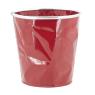 Red lacquered metal floral pot cover
