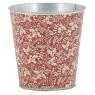 Metal floral containers with holly design