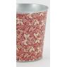 Metal floral containers with holly design