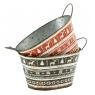 Metal and varnished paper basket
