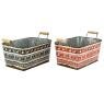 Rectangular metal and varnished paper basket Christmas