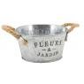 Galvanized metal basket - Fleurs & Jardin