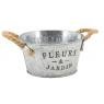 Galvanized metal basket - Fleurs & Jardin