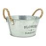 Galvanized metal basket - Fleurs & Jardin