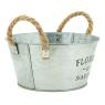 Galvanized metal basket - Fleurs & Jardin