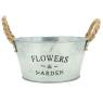 Galvanized metal basket - Fleurs & Jardin