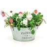 Galvanized metal basket - Fleurs & Jardin