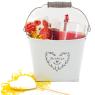 Lacquered metal basket Bonheur