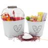 Lacquered metal basket Bonheur