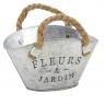 Galvanized metal floral container - Fleurs & Jardin