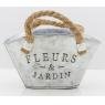 Galvanized metal floral container - Fleurs & Jardin