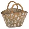 Oval basket in metal