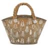 Oval basket in metal