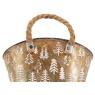 Oval basket in metal