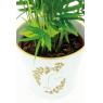 White metal floral containers